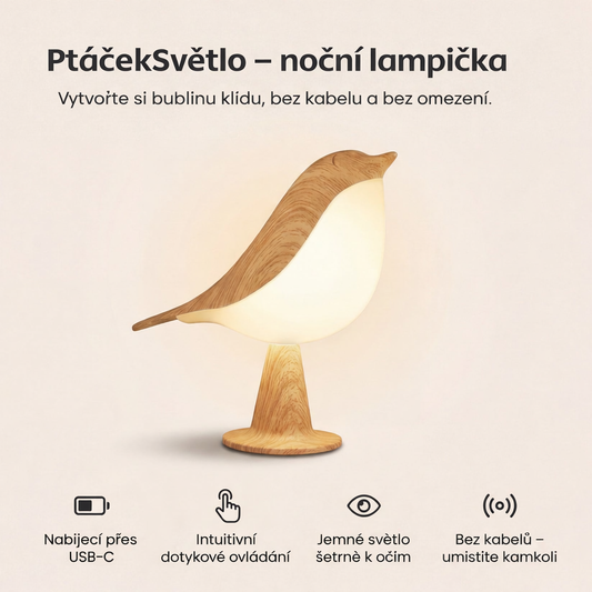PtáčekSvětlo – noční lampička